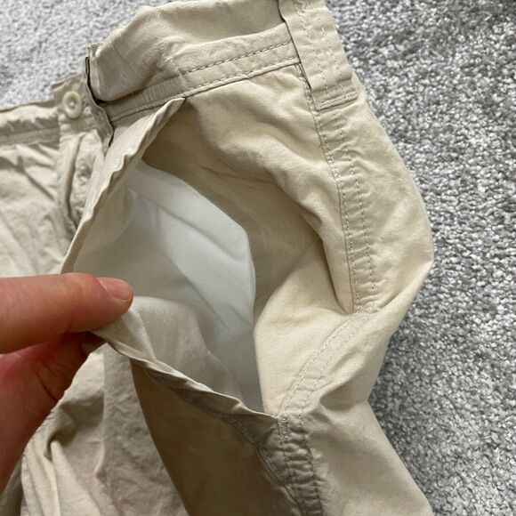 Columbia Chino Shorts Mens Beige Flat Front Slash Pocket Cotton Casual 42x8 - Picture 10 of 13